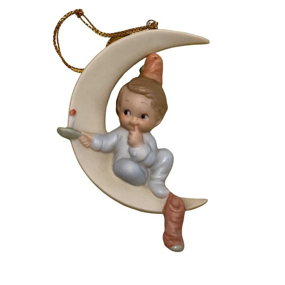 1994 Lucie Attwell figurine ornament boy and the moon - Picture 1 of 8
